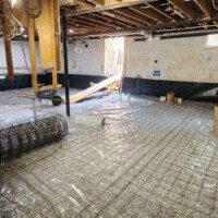 Basement slab prep after underpinning