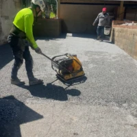 Compacting gravel, Alexandria, VA