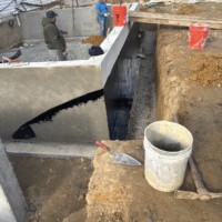 Waterproofing foundation walls, Alexandria, VA