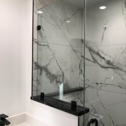 Marble slab shower